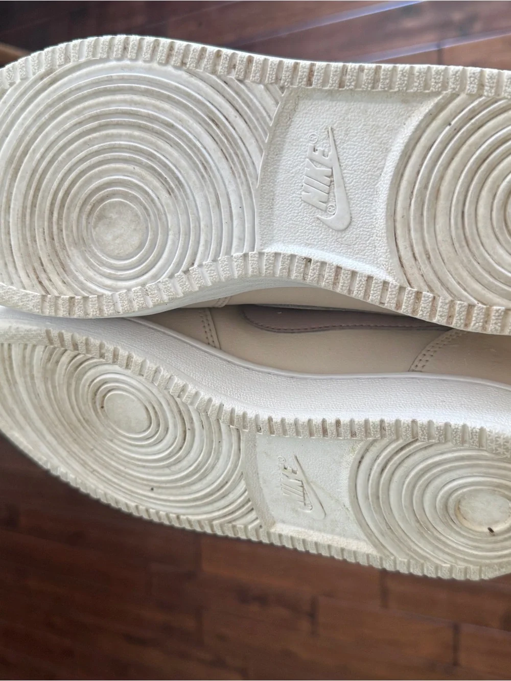 Nike Ebernon Low Beige White Lace Up Casual Sneakers